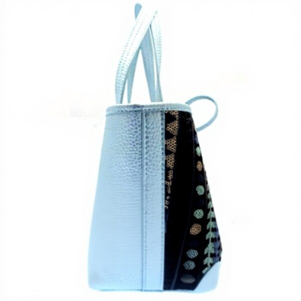 Cabas Patrizia Pepe reversible petit vert azur femme