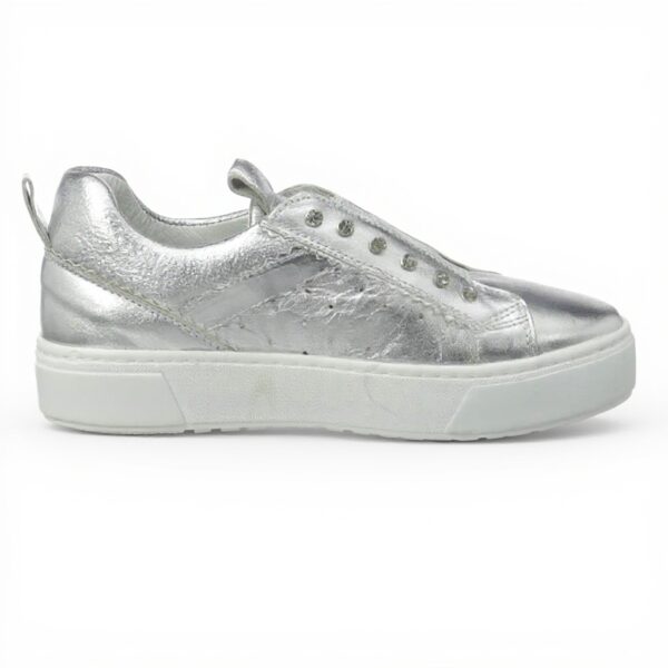Baskets Femme PATRIZIA PEPE Cuir Respirant Argent Silver