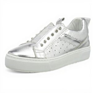 Baskets Femme PATRIZIA PEPE Cuir Respirant Argent Silver