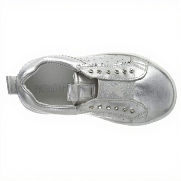 Baskets Femme PATRIZIA PEPE Cuir Respirant Argent Silver