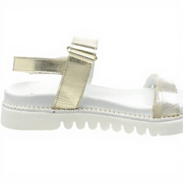 Sandale Femme PATRIZIA PEPE Cuir Respirant Argenté Or