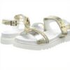 Sandale Femme PATRIZIA PEPE Cuir Respirant Argenté Or