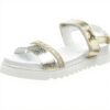 Sandale Femme PATRIZIA PEPE Cuir Respirant Argenté Or