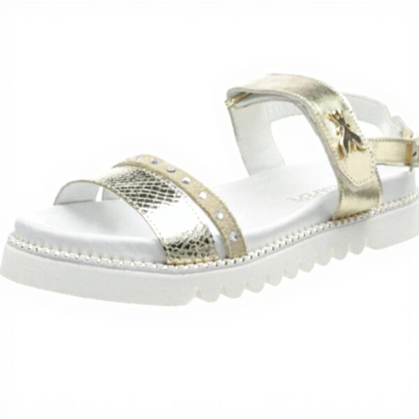 Sandale Femme PATRIZIA PEPE Cuir Respirant Argenté Or