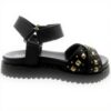 Sandale fille Patrizia Pepe PPJ77 cuir respirant noir
