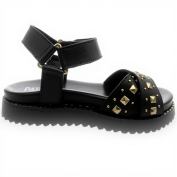 Sandale fille Patrizia Pepe PPJ77 cuir respirant noir