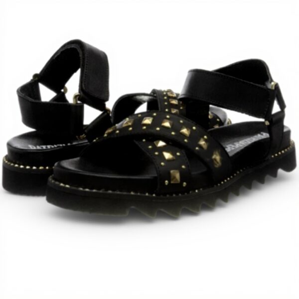 Sandale fille Patrizia Pepe PPJ77 cuir respirant noir