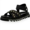 Sandale fille Patrizia Pepe PPJ77 cuir respirant noir