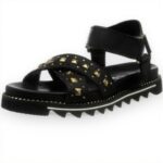 Sandale fille Patrizia Pepe PPJ77 cuir respirant noir