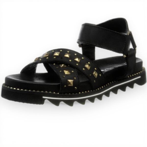 Sandale fille Patrizia Pepe PPJ77 cuir respirant noir