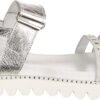 Sandale fille PATRIZIA PEPE cuir respirant or argent-5
