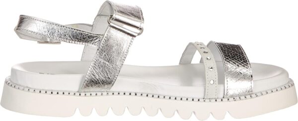 Sandale fille PATRIZIA PEPE cuir respirant or argent-5