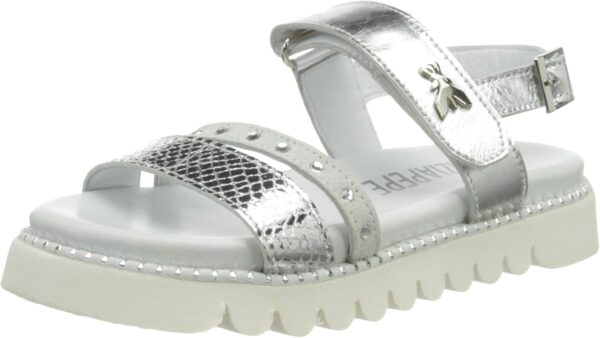 Sandale fille PATRIZIA PEPE cuir respirant or argent-0