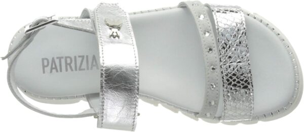 Sandale fille PATRIZIA PEPE cuir respirant or argent-4