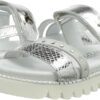 Sandale fille PATRIZIA PEPE cuir respirant or argent-6