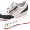 Mephisto Sneakers Femmes Cuir Baskets Mode Noir Bleu Marine-2