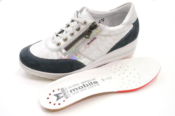 Mephisto Sneakers Femmes Cuir Baskets Mode Noir Bleu Marine-2