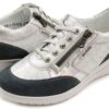 Mephisto Sneakers Femmes Cuir Baskets Mode Noir Bleu Marine-1