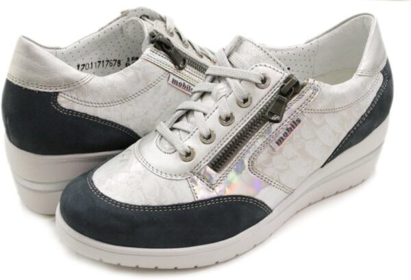 Mephisto Sneakers Femmes Cuir Baskets Mode Noir Bleu Marine-1