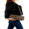 Patrizia Pepe Sac à bandoulière gris or synthétique femme