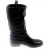 Bottes cuir Patrizia Pepe femme talon bloc noir genou