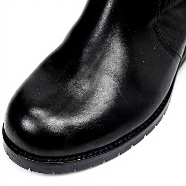 Bottes cuir Patrizia Pepe femme talon bloc noir genou