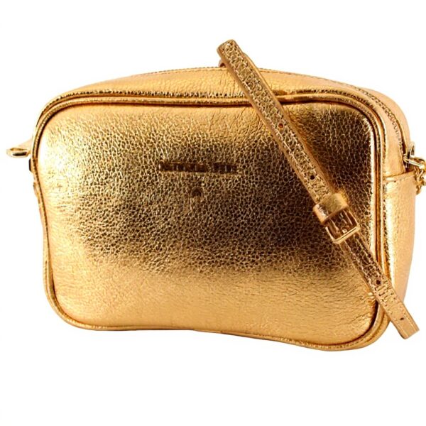 Sac bandoulière Patrizia Pepe Petit Cuir Solar Gold
