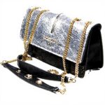 Sac bandoulière cuir Patrizia Pepe Fantasy Shiny 20 cm
