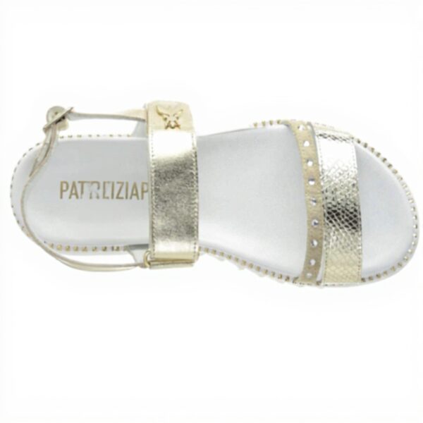 Sandales Patrizia Pepe Femme Cuir Or Mode PPJ82