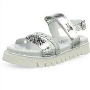 Sandale Patrizia Pepe Femme Argenté Cuir Respirant PPJ82