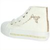Patrizia Pepe Baskets Fille Blanc Cuir Véritable Tendance