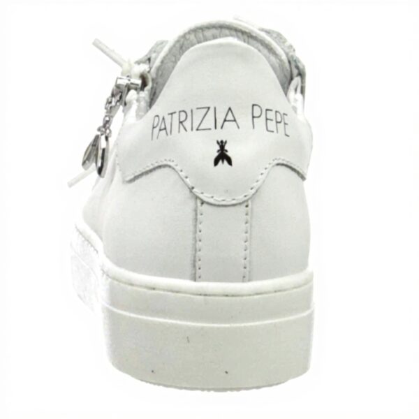 Baskets Patrizia Pepe Fille Cuir Respirant Noir Blanc