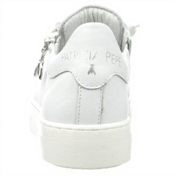 Baskets Patrizia Pepe Fille Cuir Respirant Noir Blanc