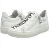 Baskets Patrizia Pepe Fille Cuir Respirant Noir Blanc