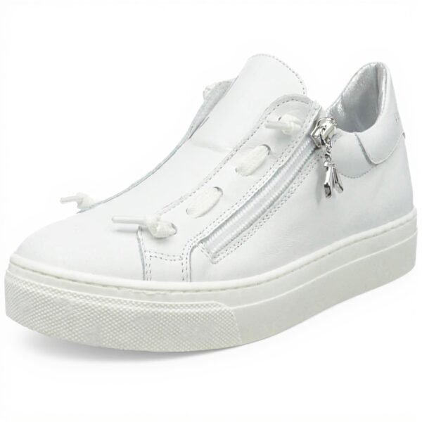 Baskets Patrizia Pepe Fille Cuir Respirant Noir Blanc