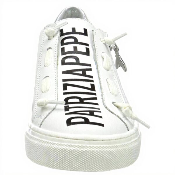 Baskets Patrizia Pepe Fille Cuir Respirant Noir Blanc
