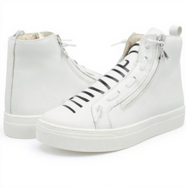 Baskets Patrizia Pepe Fille PPJ501 Cuir Respirant Gris Blanc
