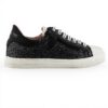 Baskets Patrizia Pepe Fille Cuir Respirant Noir Argenté