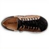 Baskets Patrizia Pepe Fille Cuir Noir Bronze PPJ504