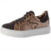 Baskets Patrizia Pepe Fille Cuir Noir Bronze PPJ504