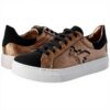 Baskets Patrizia Pepe Fille Cuir Noir Bronze PPJ504