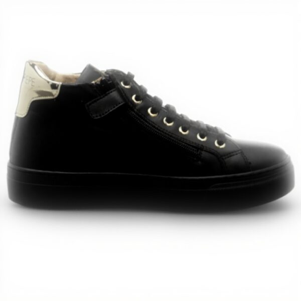 Baskets Patrizia Pepe Fille Cuir Noir Confortable