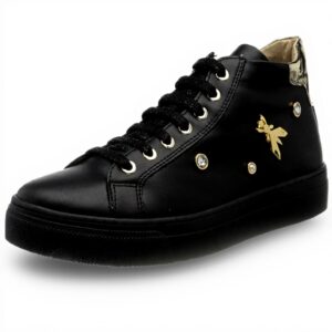Baskets Patrizia Pepe Fille Cuir Noir Confortable