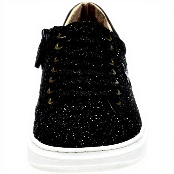 Baskets Patrizia Pepe Fille Noir Gris Cuir Respirant Confort