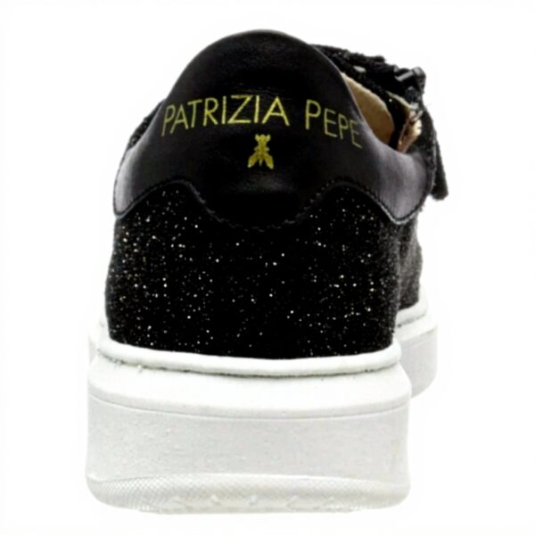 Baskets Patrizia Pepe Fille Noir Gris Cuir Respirant Confort