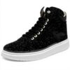 Baskets Patrizia Pepe Fille Cuir Respirant Noir Or