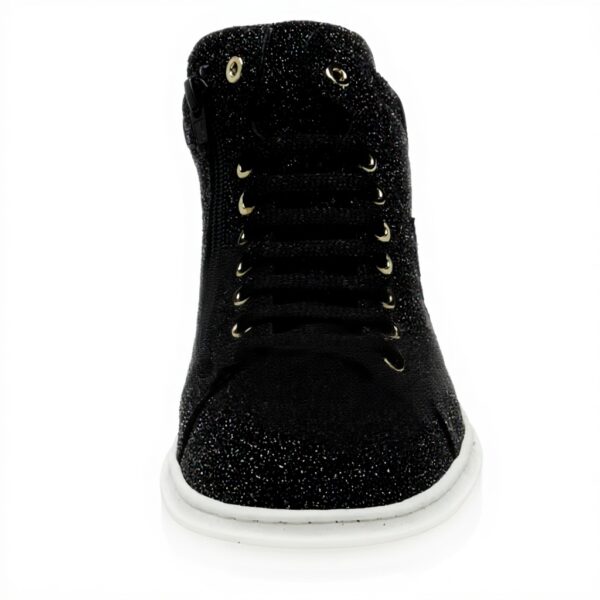 Baskets Patrizia Pepe Fille Cuir Respirant Noir Or