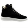 Baskets Patrizia Pepe Fille Cuir Respirant Noir Or