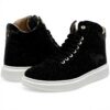Baskets Patrizia Pepe Fille Cuir Respirant Noir Or