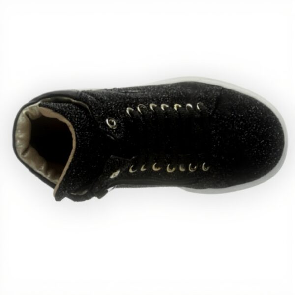 Baskets Patrizia Pepe Fille Cuir Respirant Noir Or